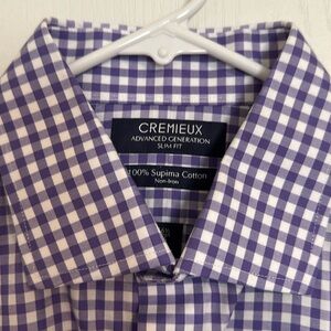 New without tags, Men’s SLIM FIT Cremieux check dressshirt